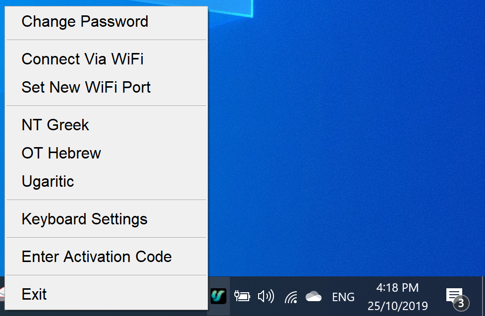 Windows menu