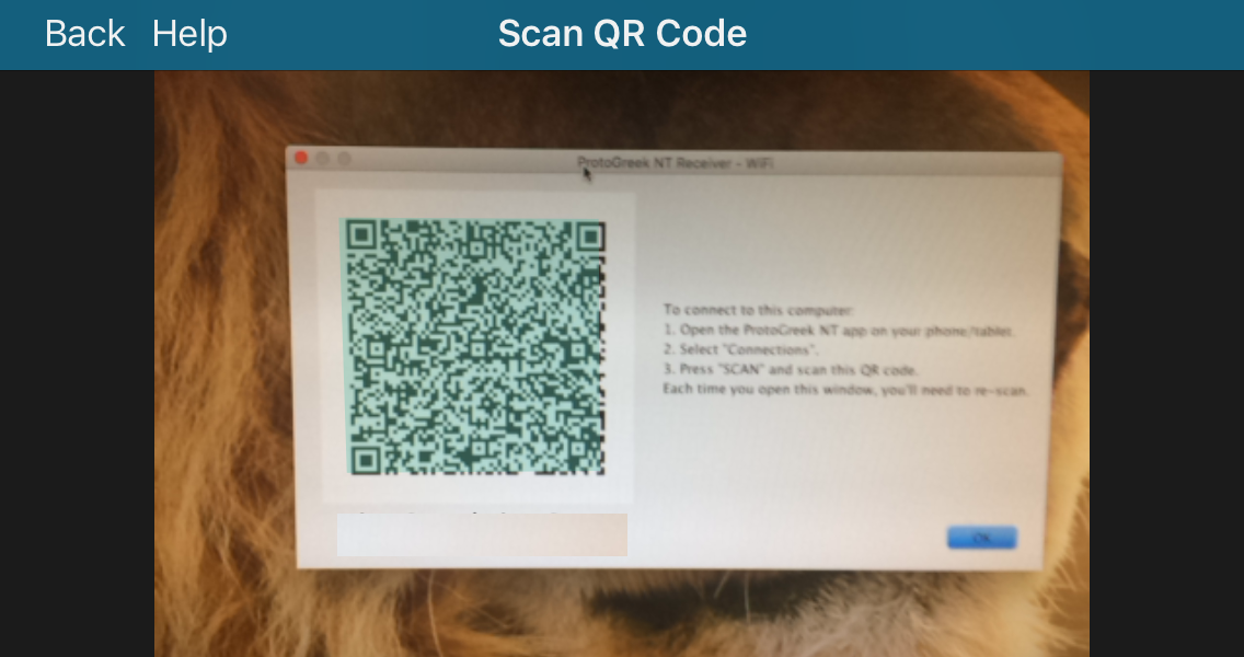 iOS scanned QR